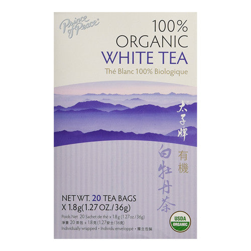 Prince Of Peace 100% Organic White Tea - 20 Tea Bags